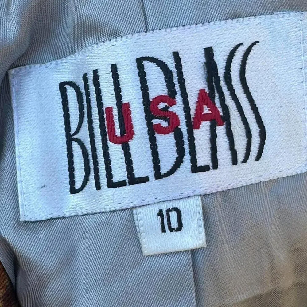 BILL BLASS – Rare Vintage 90s Leopard Animal Print Blazer - Size 10 - Like New - Picture 7 of 8